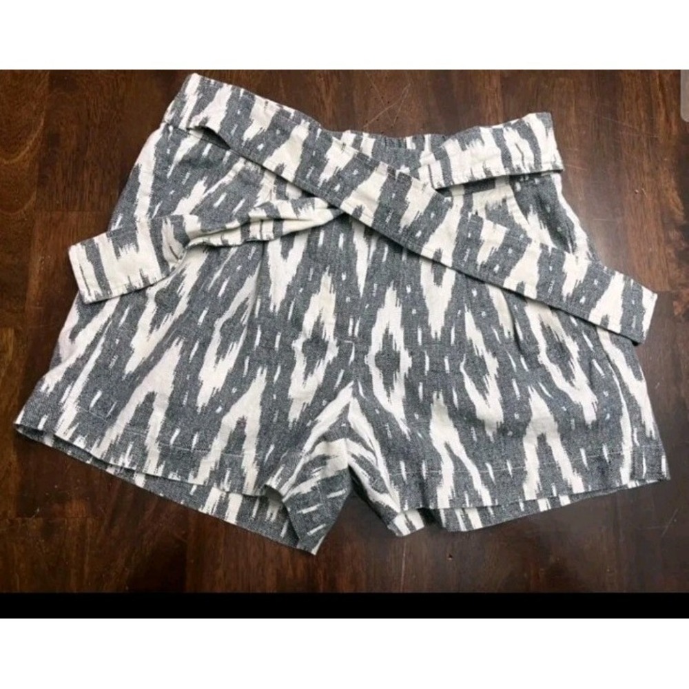 NWOT J Crew Linen Blend‎ Design Shorts Women's Size 6 Pockets Tie BOW ACCENT